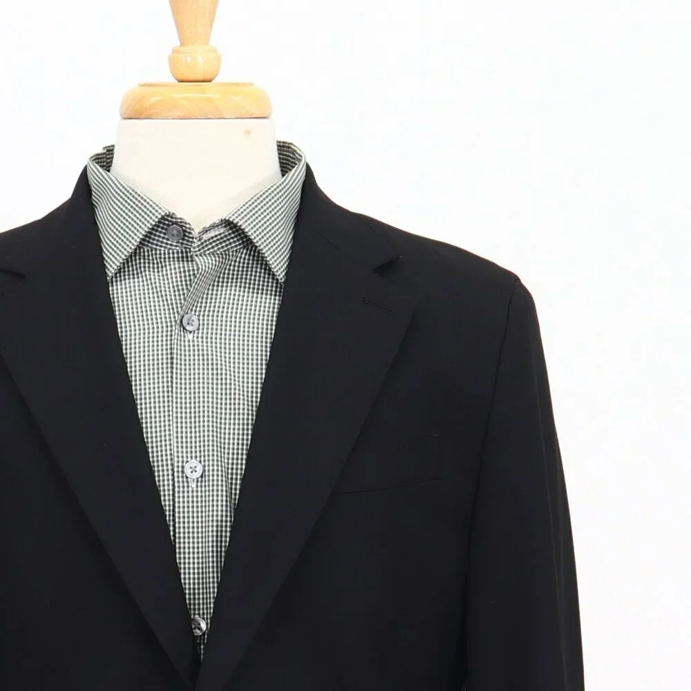 Banana Republic 40R Black Solid 2-Button Sport Coat Blazer Jacket T228